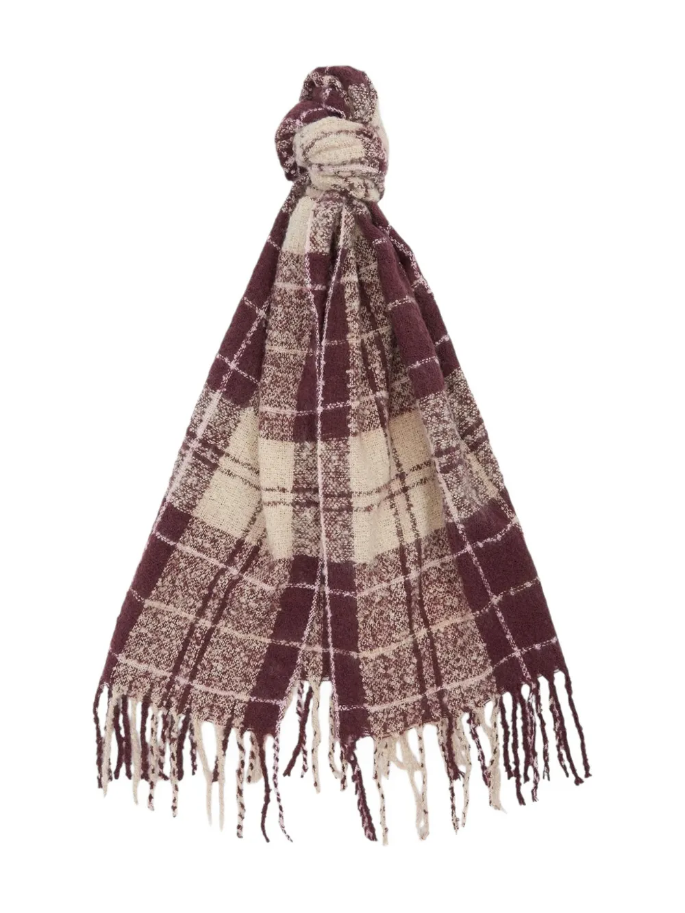 Barbour Saltburn geruite muts en sjaal set Rood