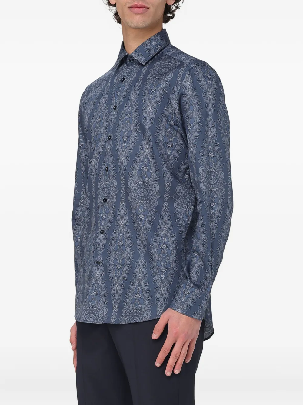 ETRO Roma overhemd met patroon Blauw