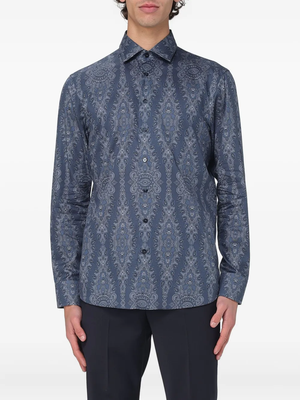 ETRO Roma patterned shirt - Blu
