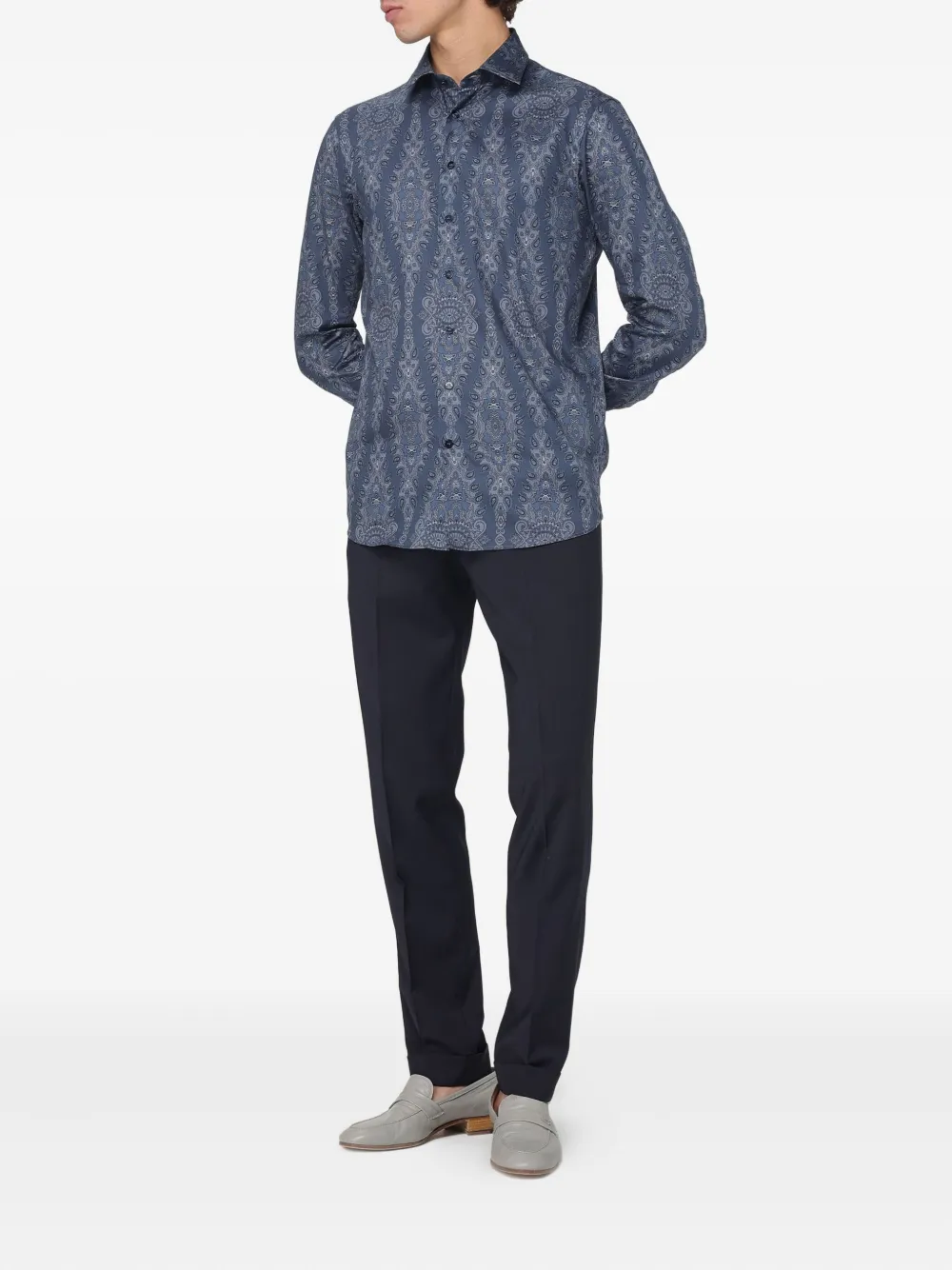 ETRO Roma patterned shirt - Blauw