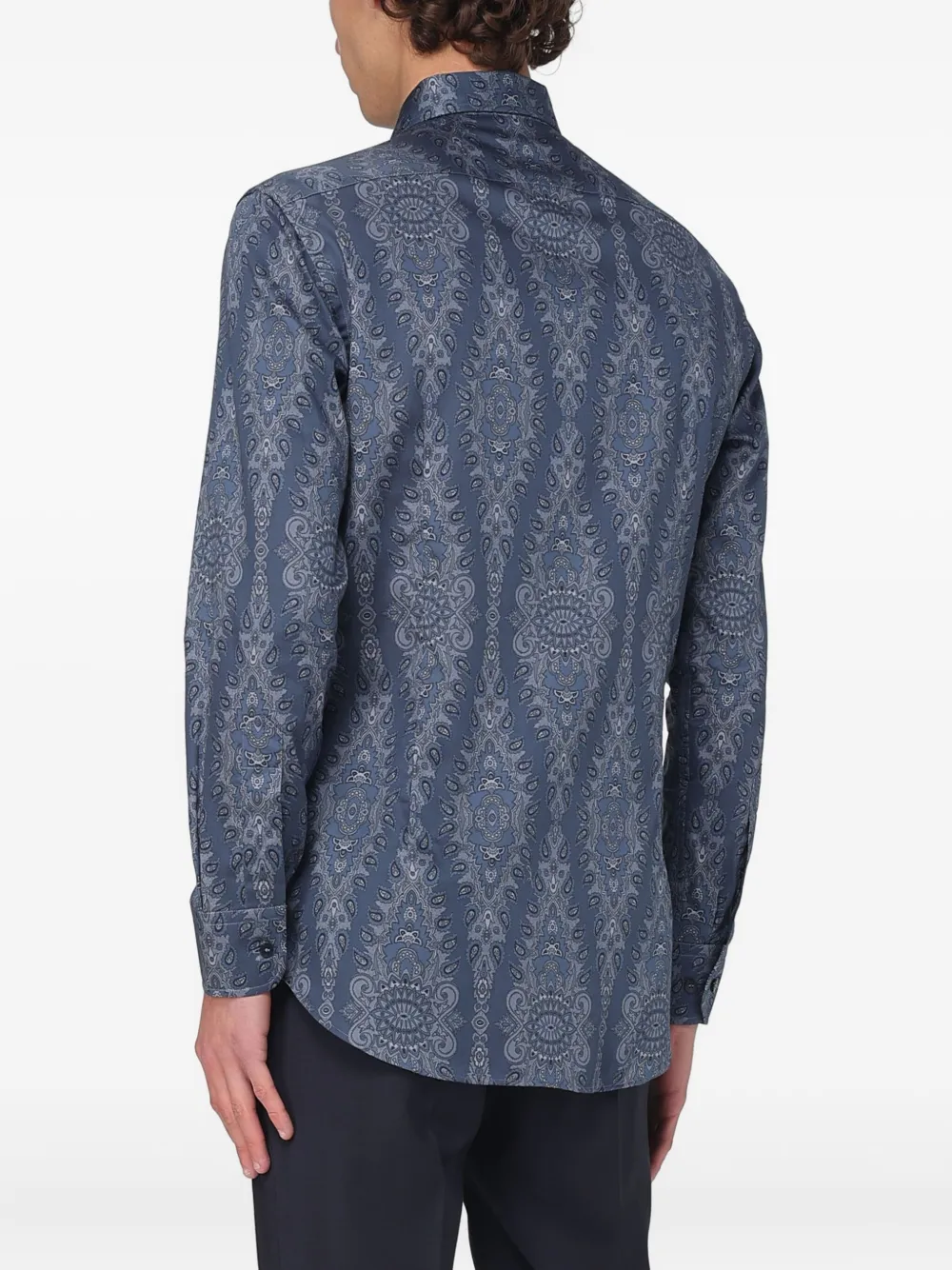 ETRO Roma overhemd met patroon Blauw