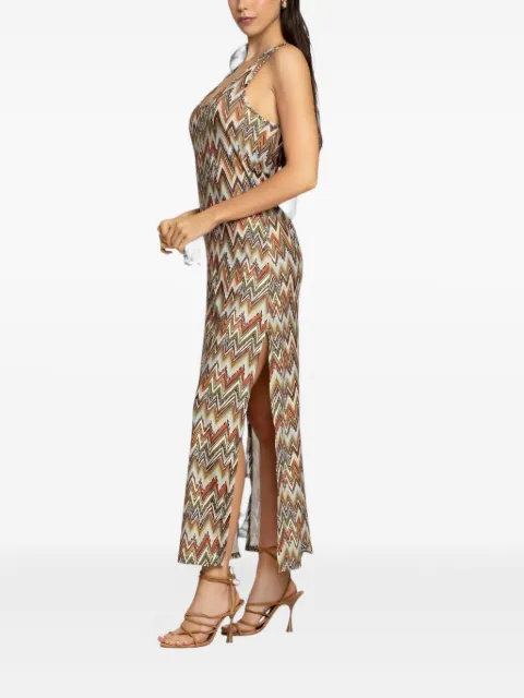 4GIVENESS geometrical net maxi dress