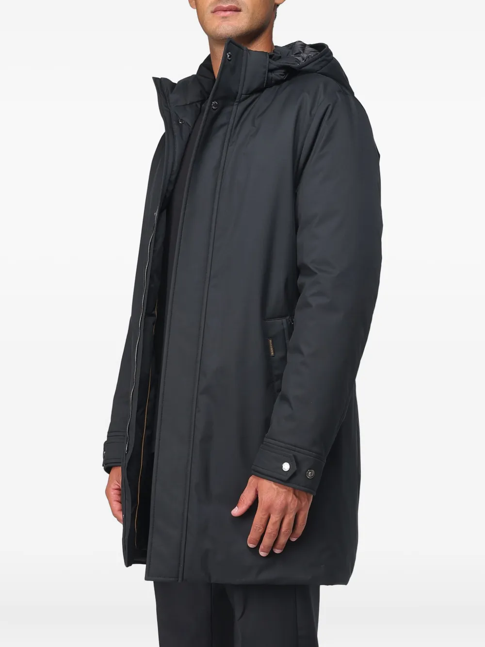 Moorer Raffaello hooded coat - Blauw