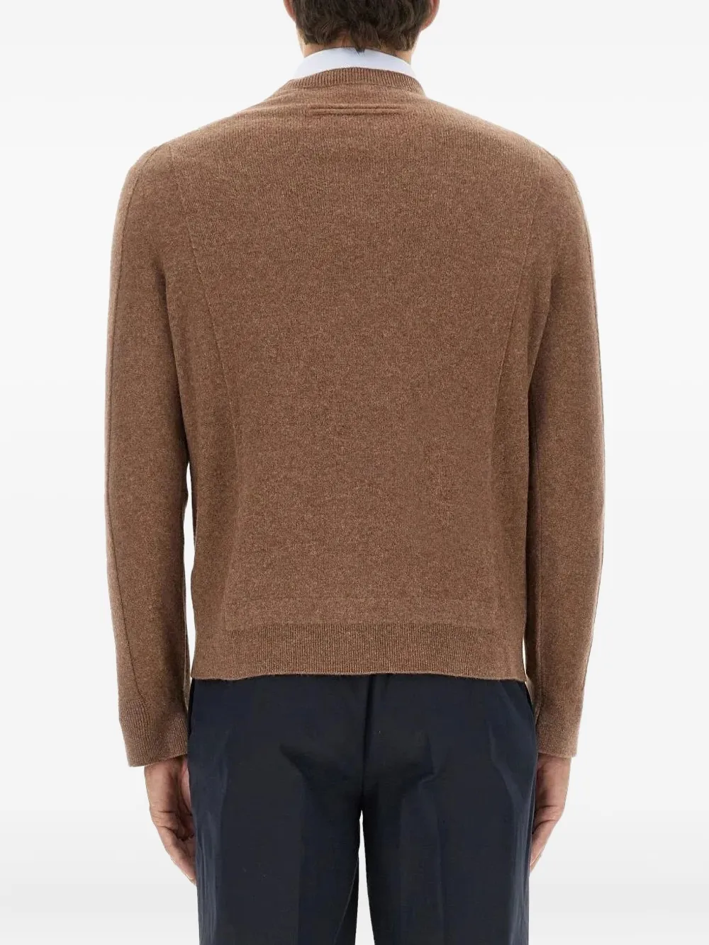 Zegna Trui van kasjmiermix Bruin