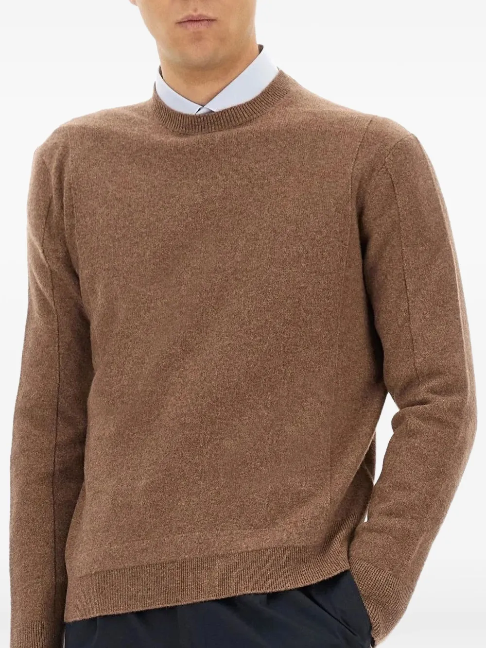 Zegna Trui van kasjmiermix Bruin