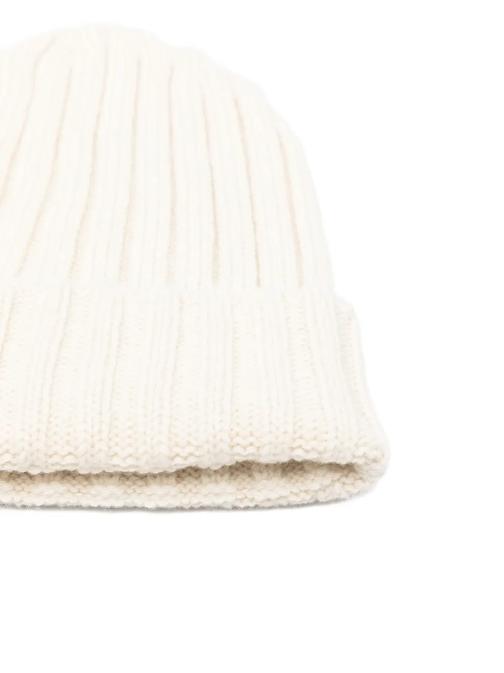 Cenere Ribbed Hat In White