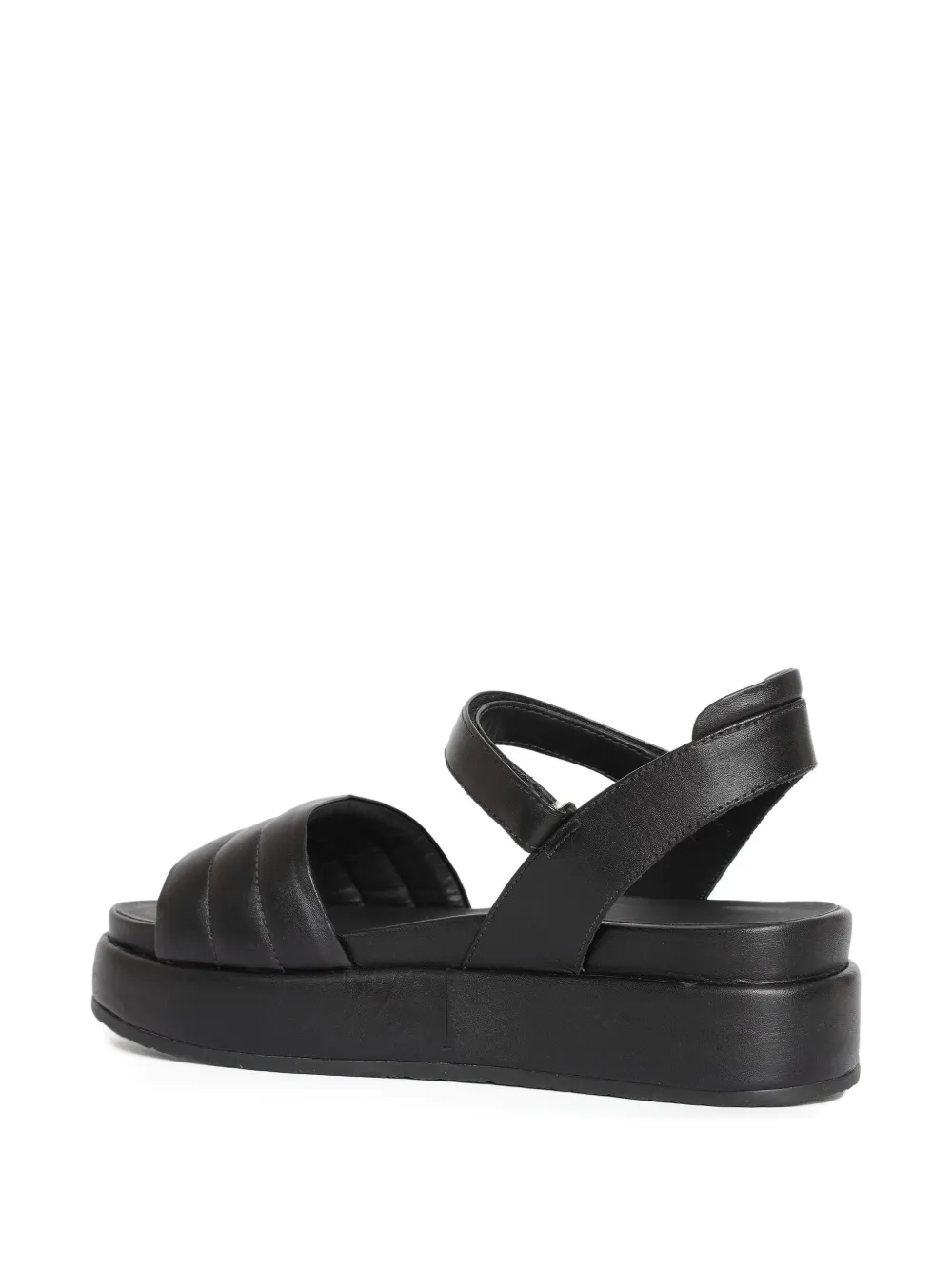 Studio Chofakian Quilted Platform Sandals In Black