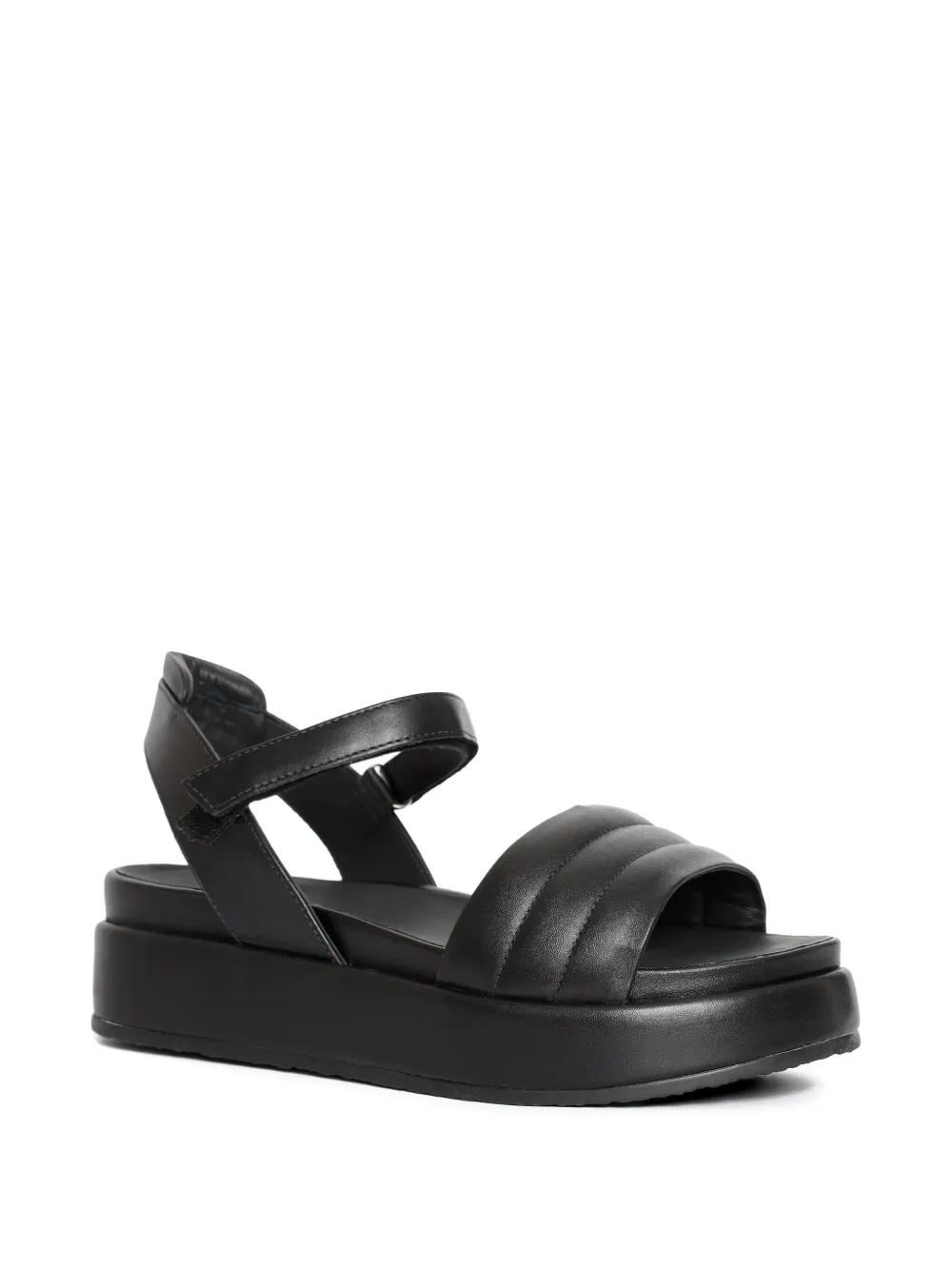 Studio Chofakian Quilted Platform Sandals In Black