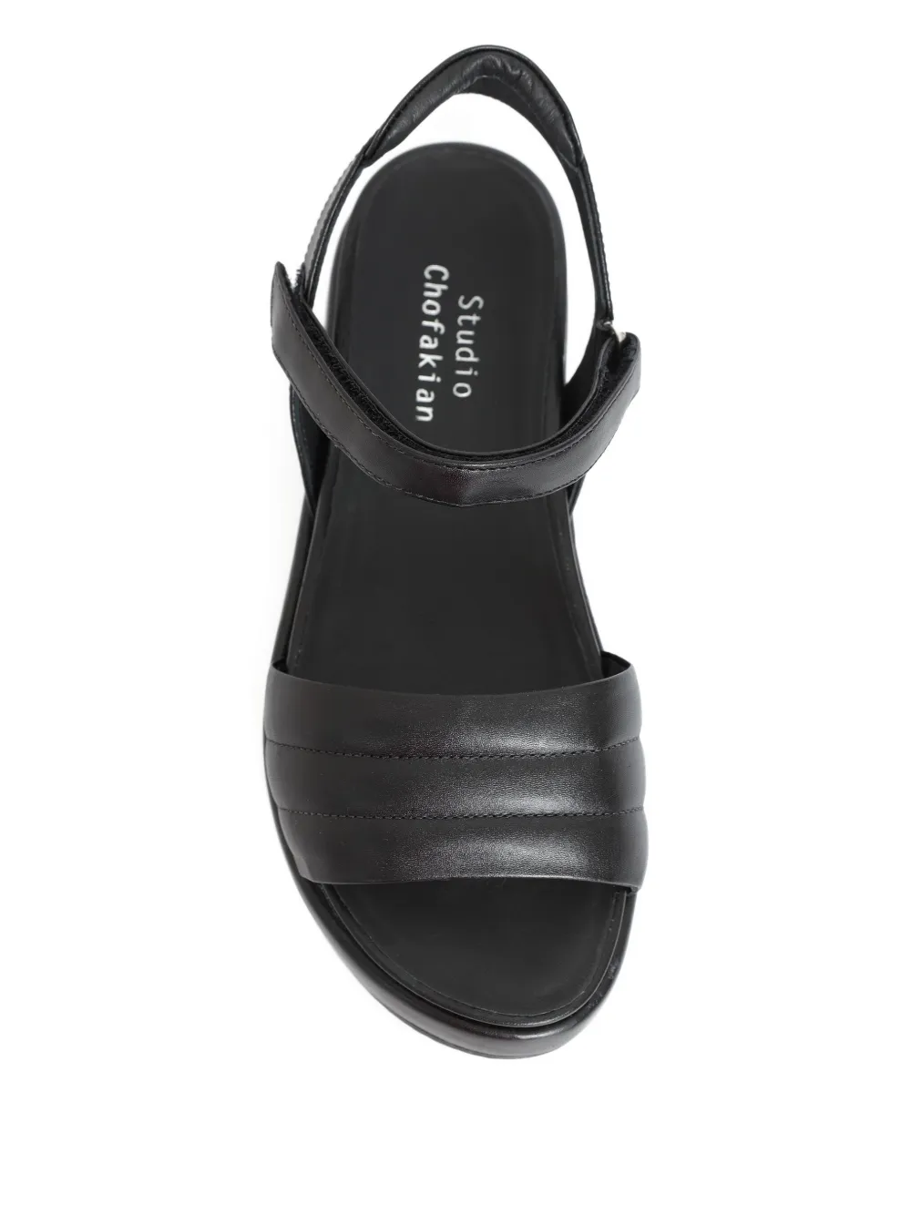 Studio Chofakian Quilted Platform Sandals In Black