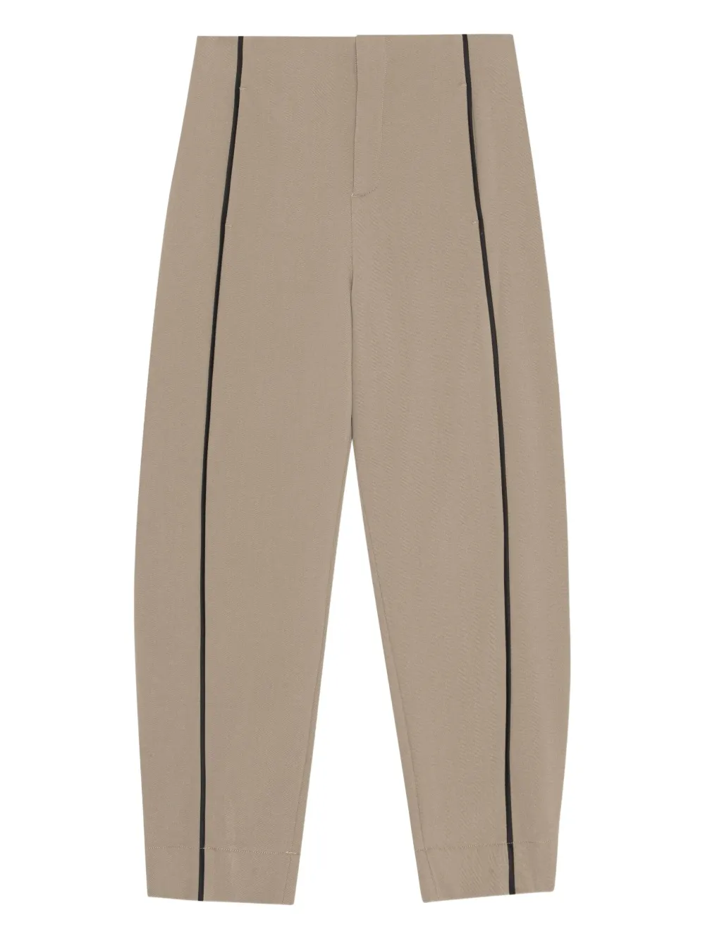 GANNI piped-detail trousers | Neutrals | Image 1