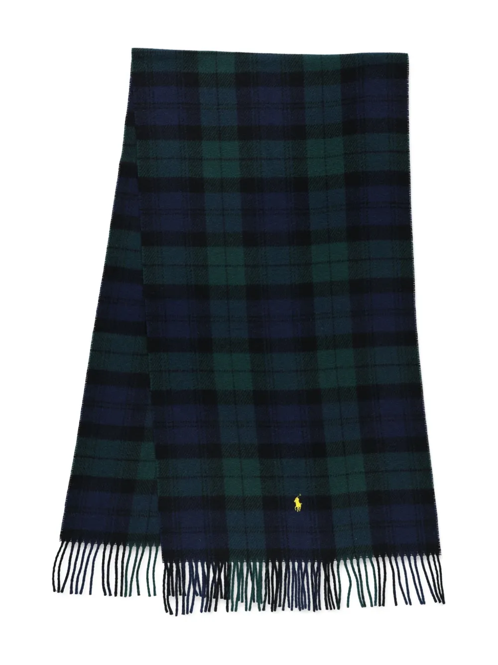 Polo Ralph Lauren check fringed scarf | Blue | Image 1