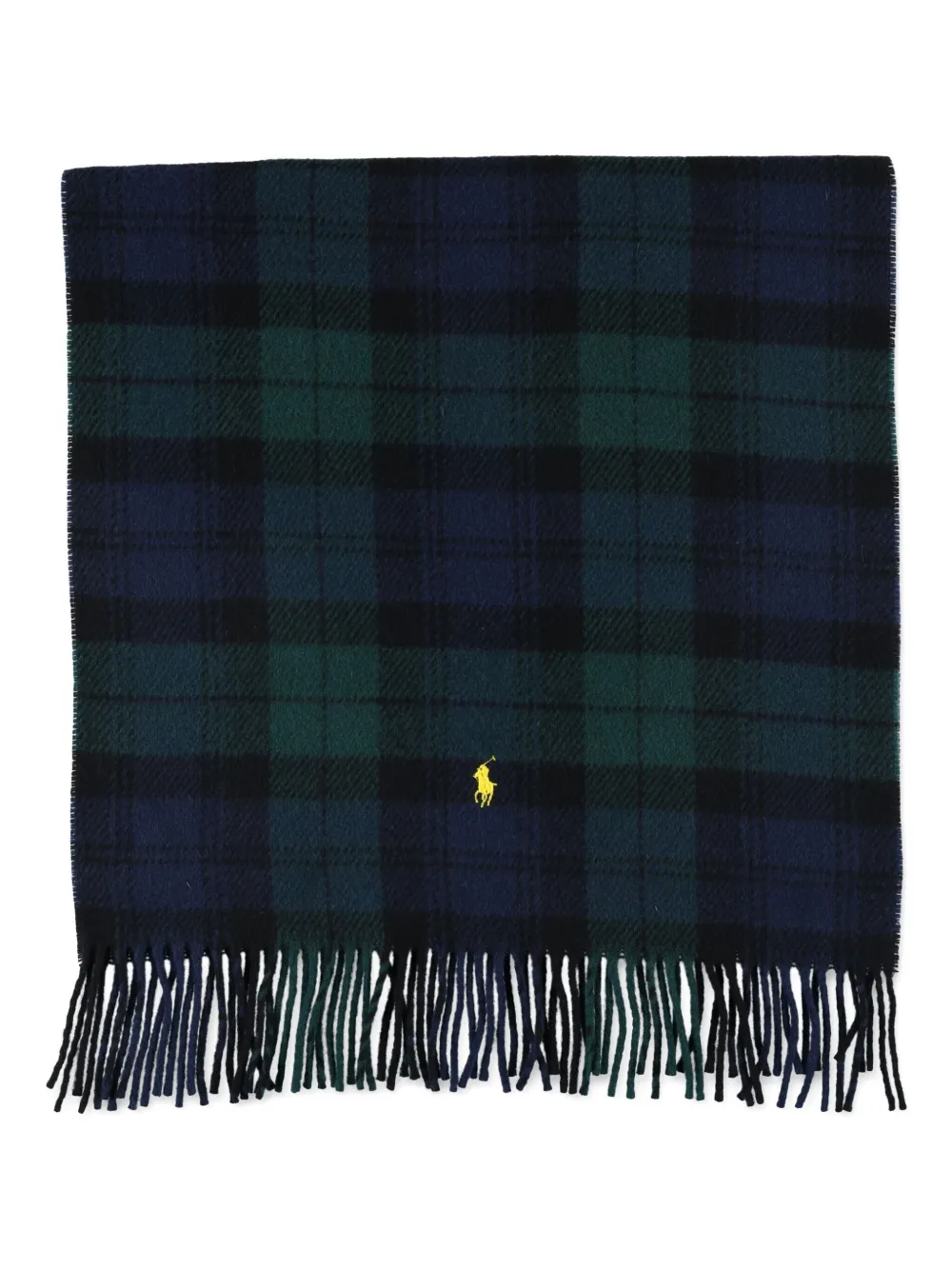 Polo Ralph Lauren check fringed scarf - Blauw