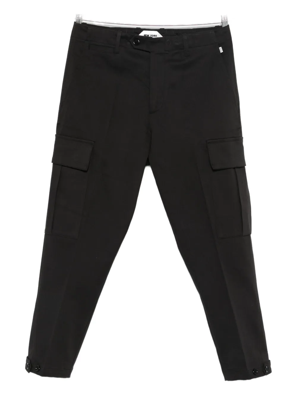 New York Resident Cargo-pockets Straight-leg Trousers In Black