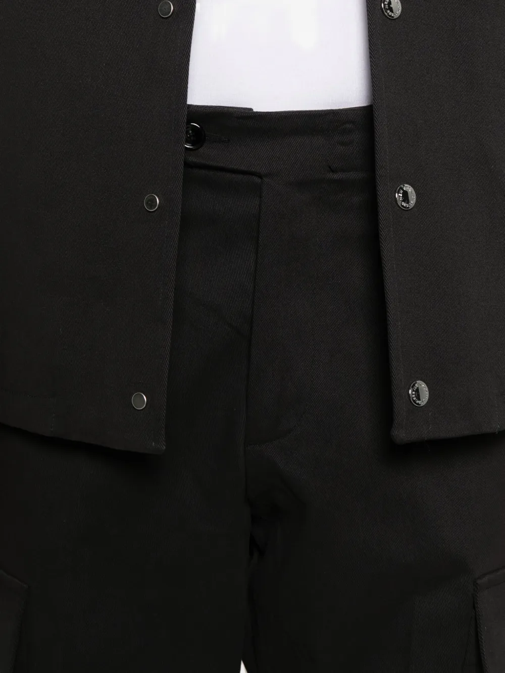 New York Resident Cargo-pockets Straight-leg Trousers In Black