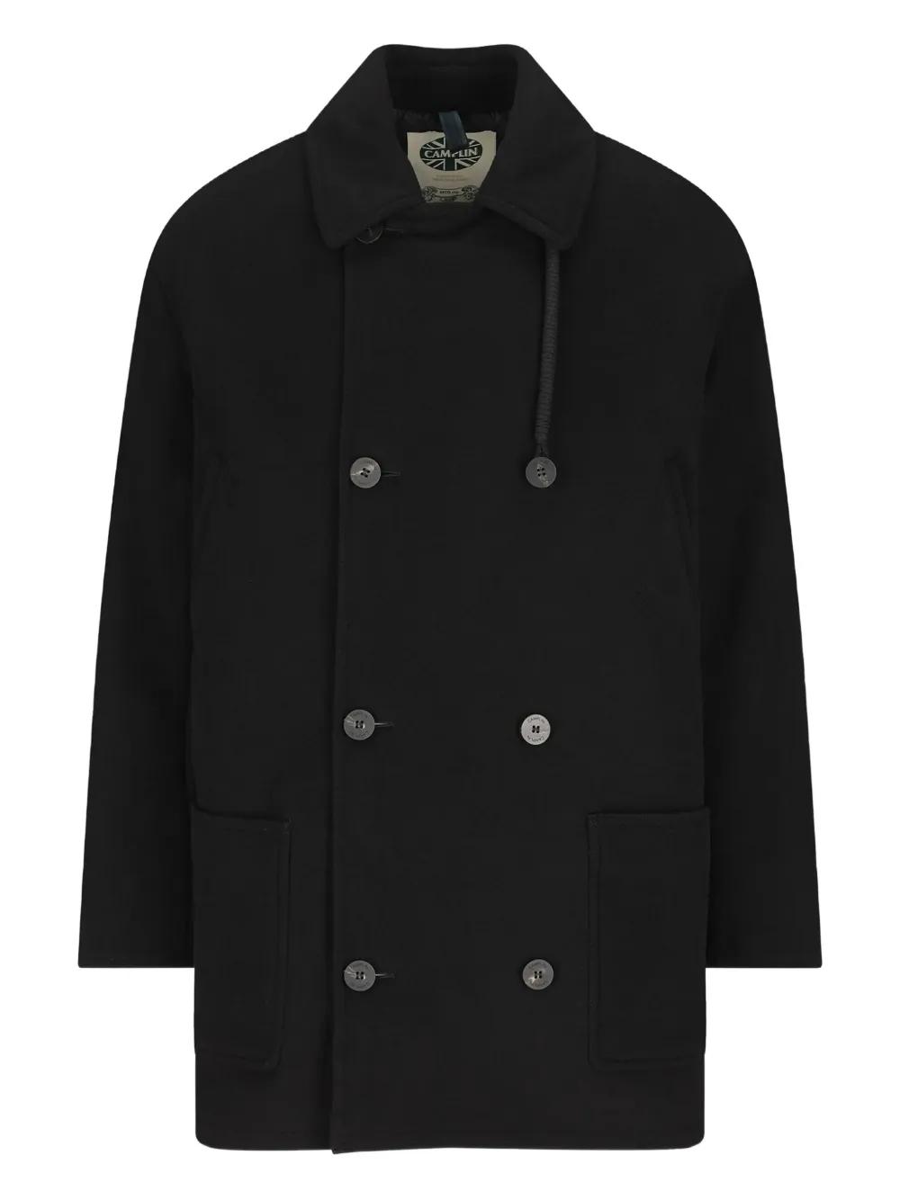 Camplin double-breasted coat | Black | Image 1