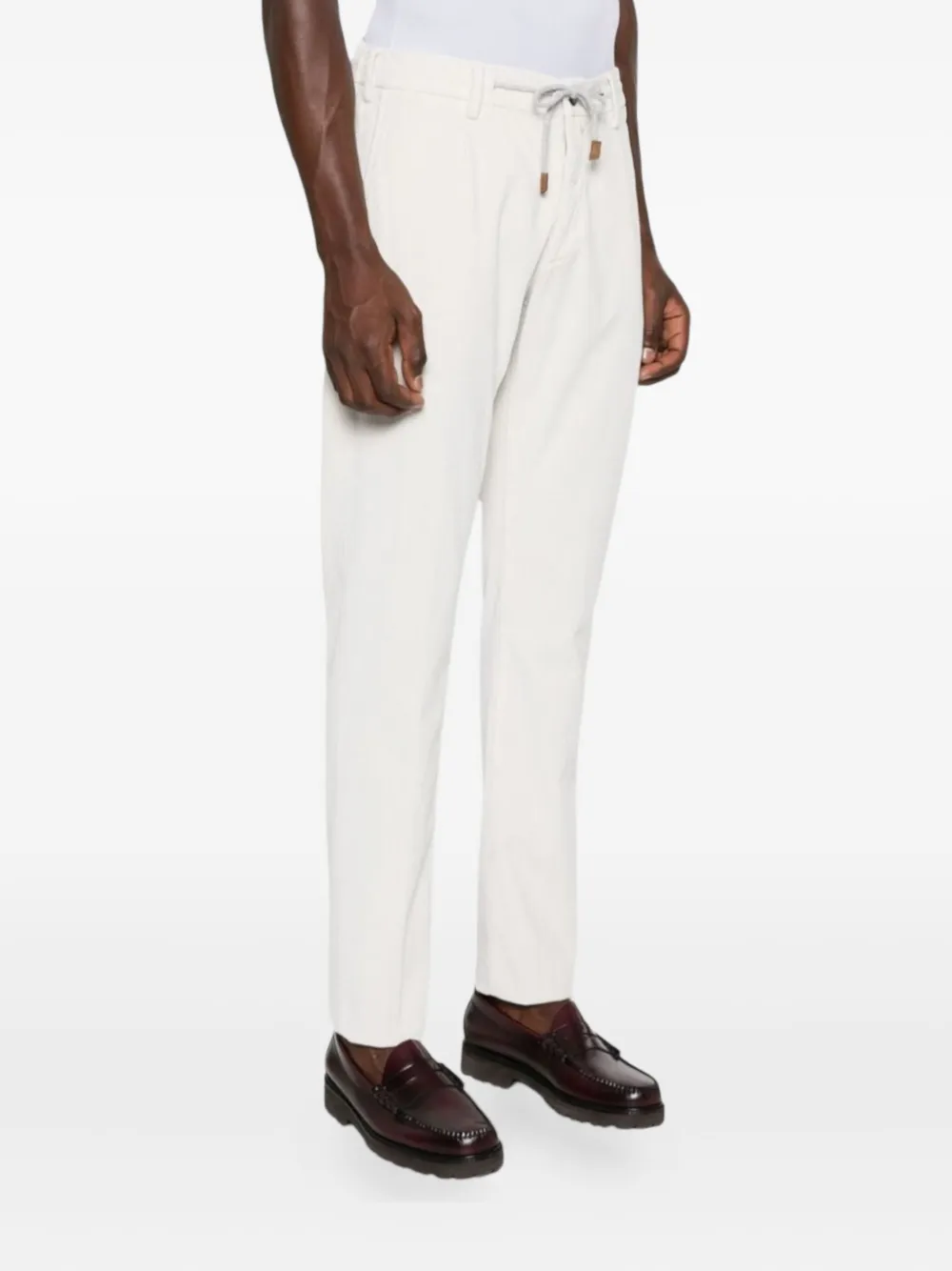Eleventy Drawstring Trousers In White