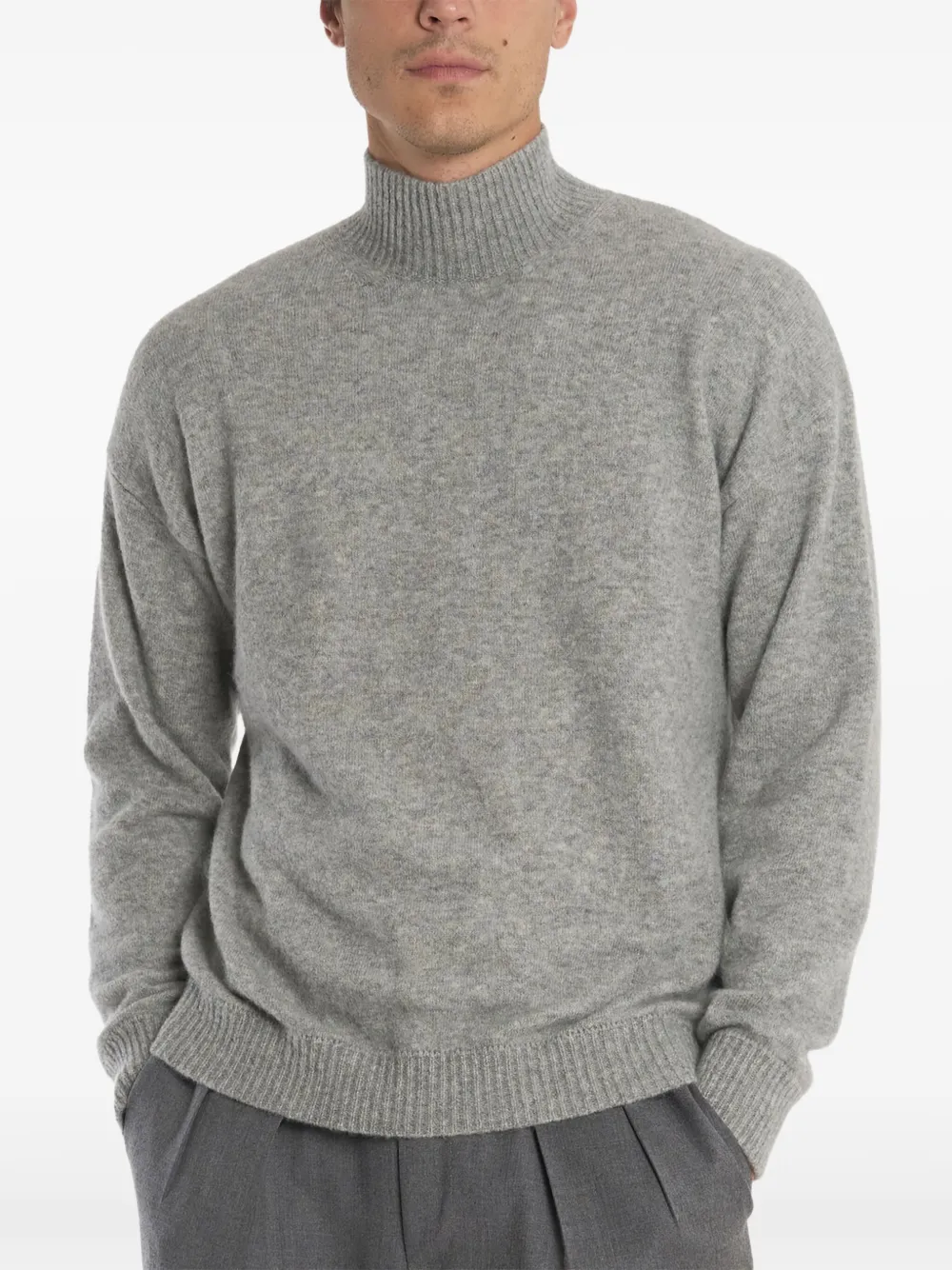 Laneus Trui met hoge hals Grijs