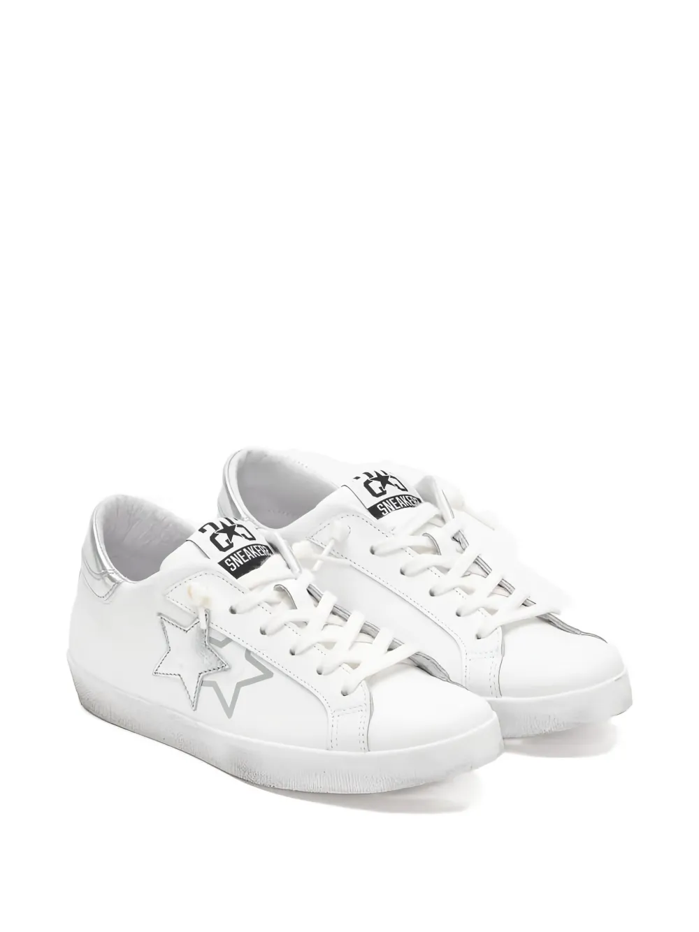 2 Star Prime Star Sneakers In White