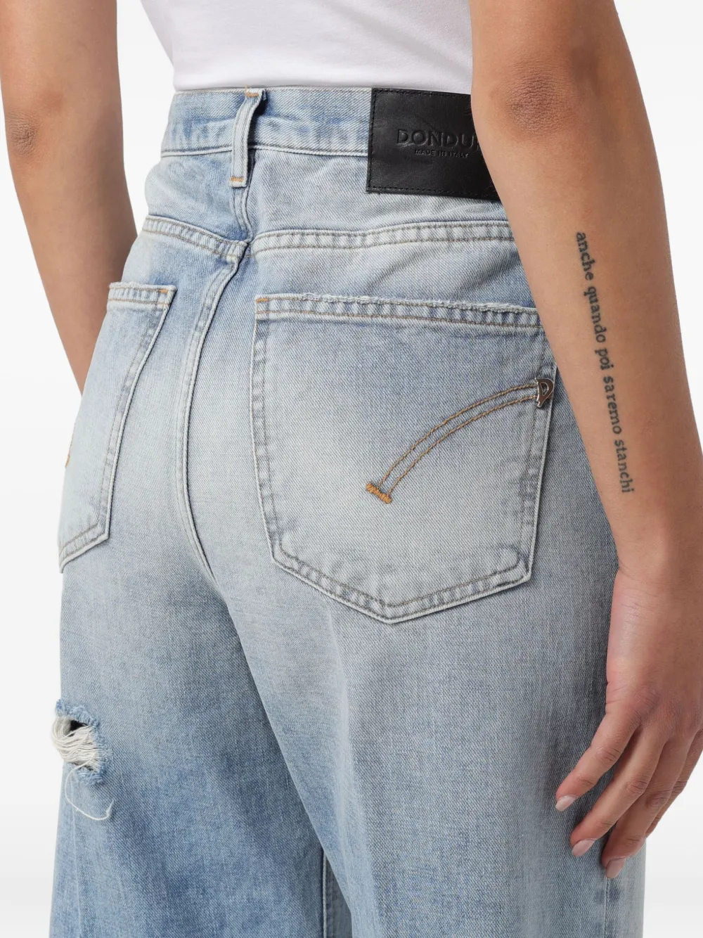DONDUP Elysee gerafelde jeans Blauw