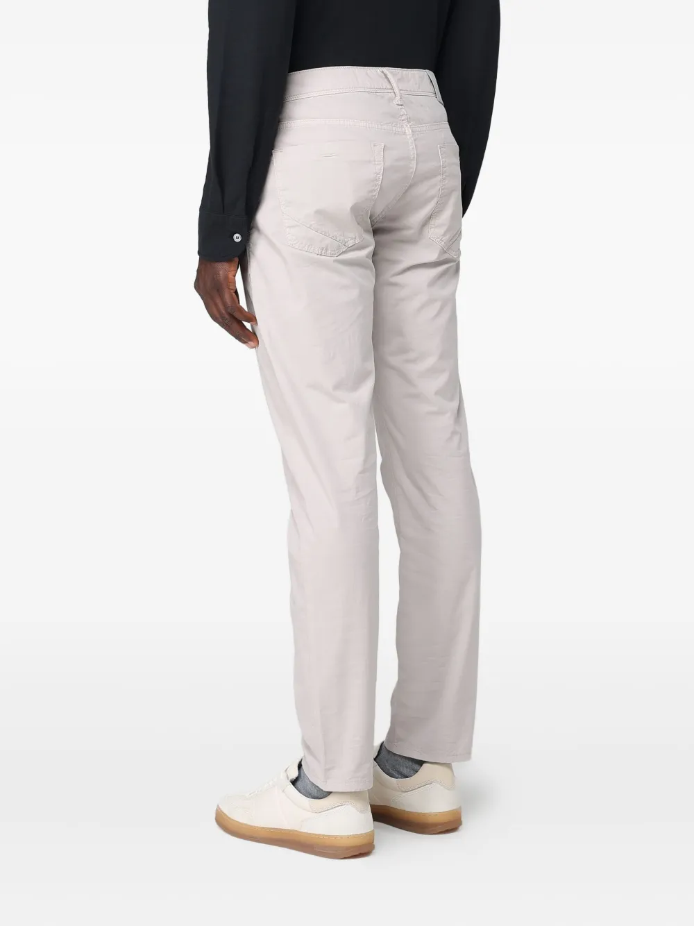 Incotex Broek met logopatch - Grijs