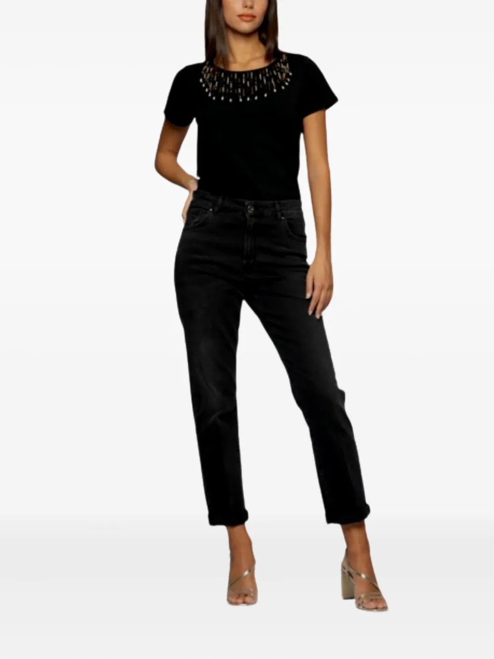 Kocca Grant cropped jeans - Zwart