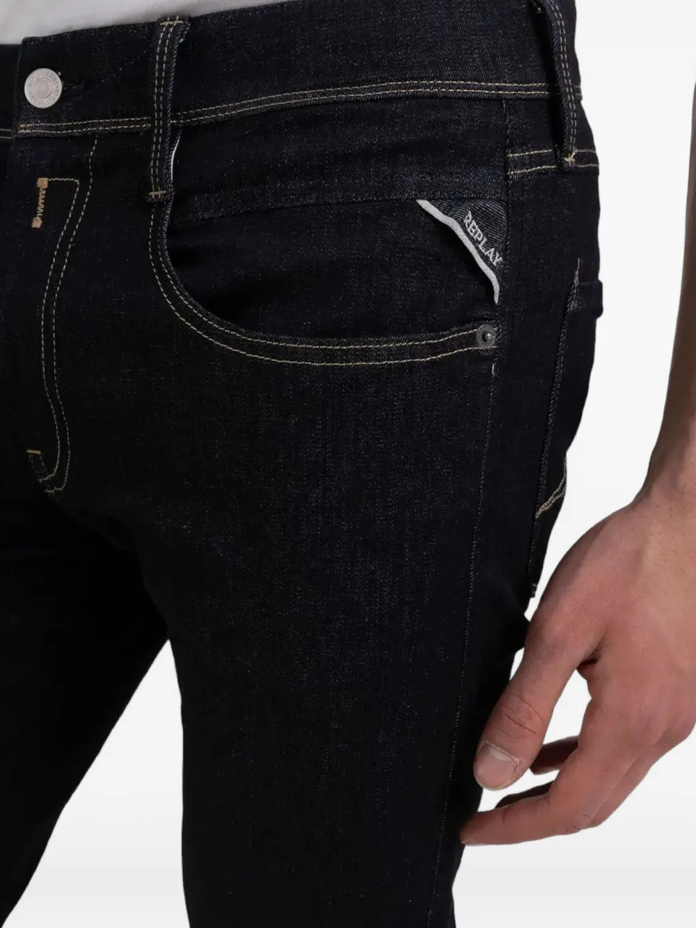 Replay Belt-loops Jeans In Blue