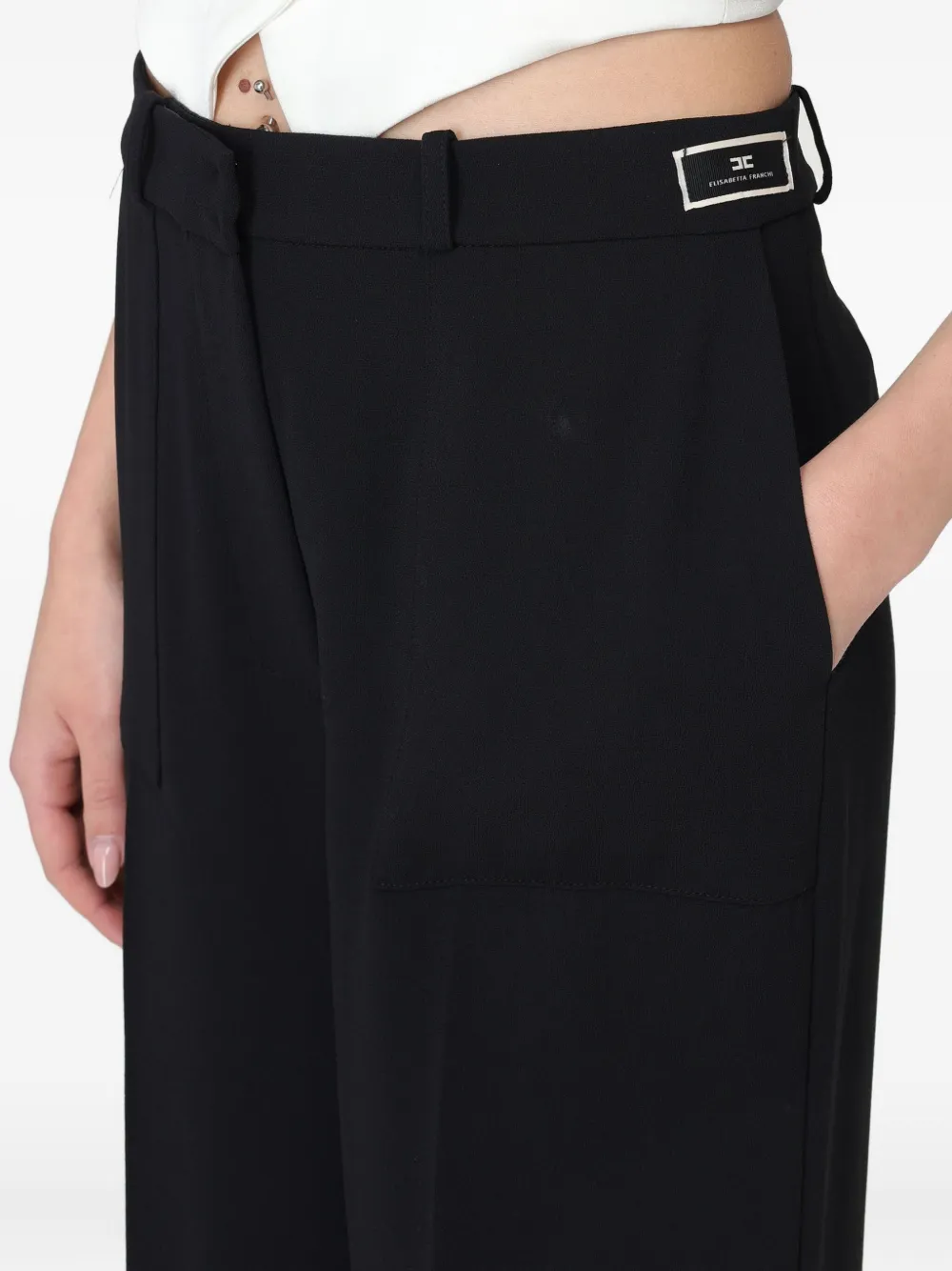 Elisabetta Franchi Slash-pocket Pants In Black