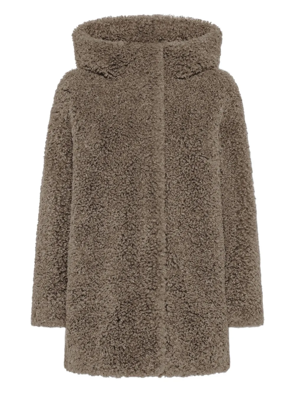 RRD hooded lamb coat | Brown | Image 1