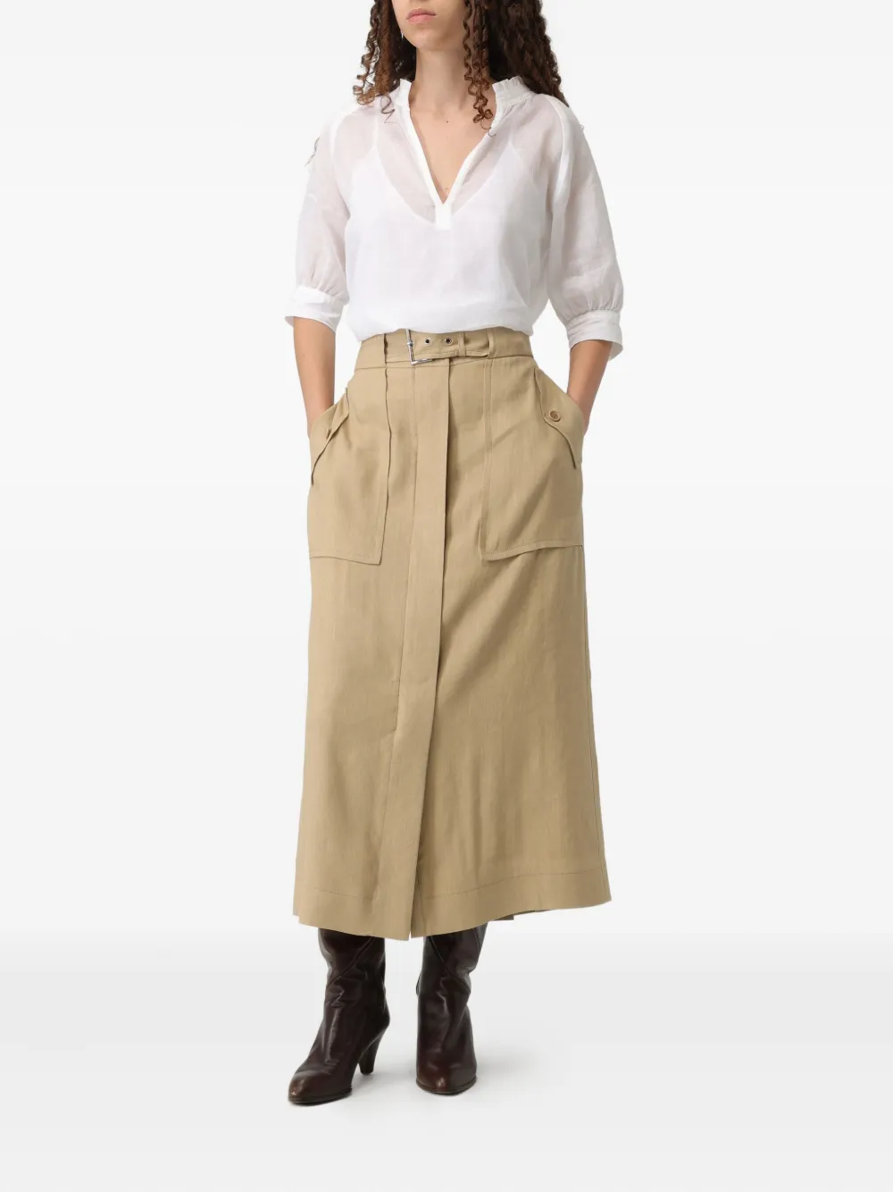 Alberta Ferretti belt pockets skirt | Straight Skirts | Image 2