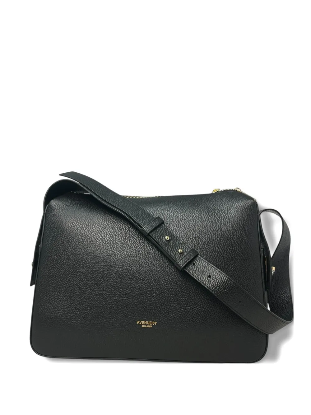 avenue 67 Essential leather shoulder bag - Nero