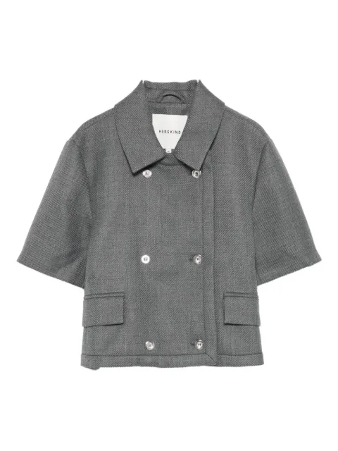 HERSKIND Earl double-breasted cropped jacket