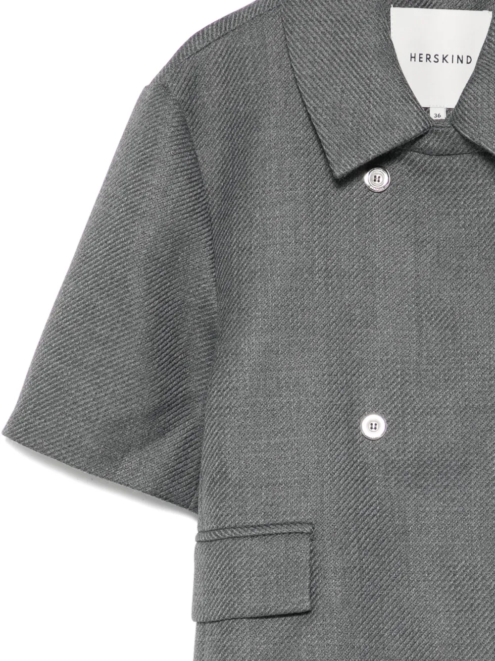 Herskind Earl Double-breasted Cropped Jacket In Gold