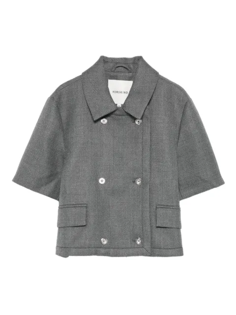 HERSKIND Earl double-breasted cropped jacket