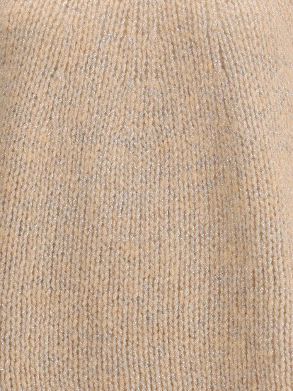 Forte Geperforeerde ribgebreide trui Beige