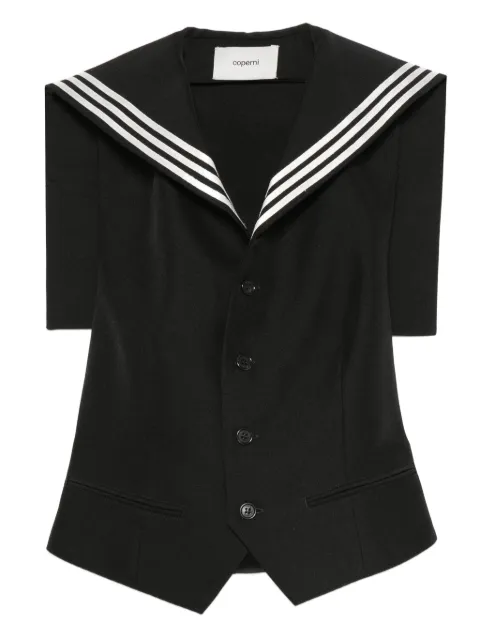 Coperni striped-collar button waistcoat 
