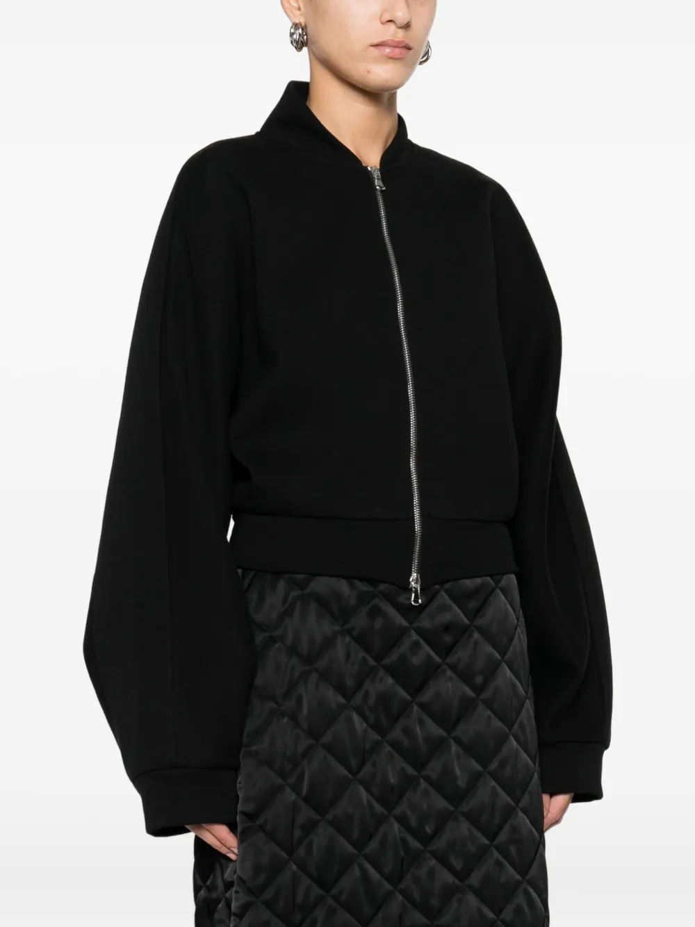 Amazuìn Zip-up Bomber Jacket In Black