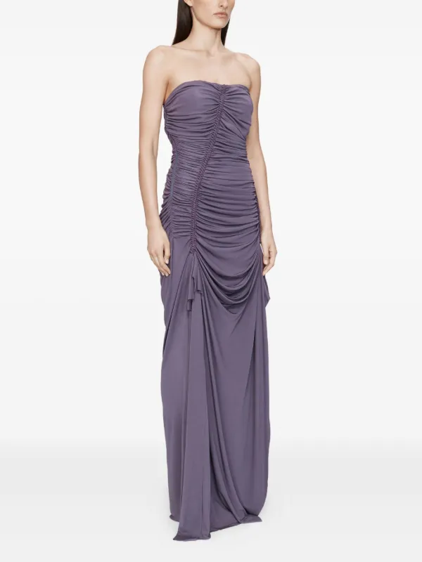 Christopher Esber Shibari Ruche Strapless Jersey Maxi Dress | Purple | FARFETCH Christopher Esber Shibari Ruche Strapless Jersey Maxi Dress | Purple | FARFETCH