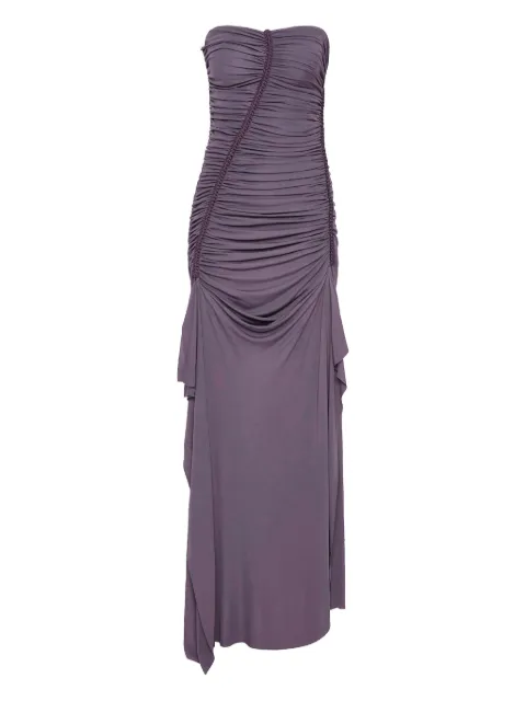 Christopher Esber Shibari ruche strapless jersey maxi dress
