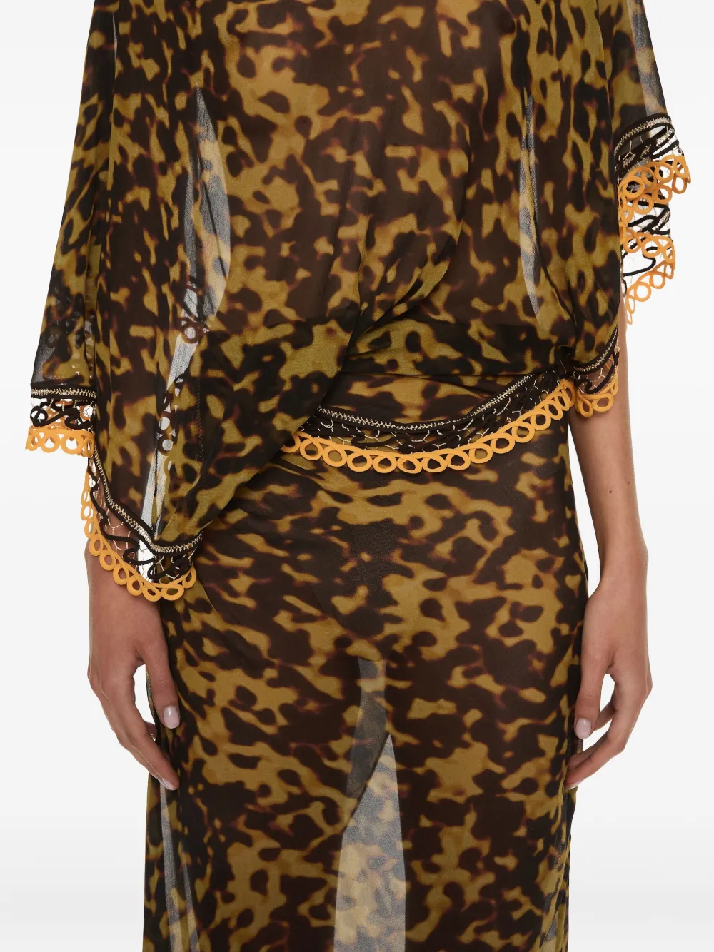 Christopher Esber Roule gedrapeerde maxi-jurk Bruin