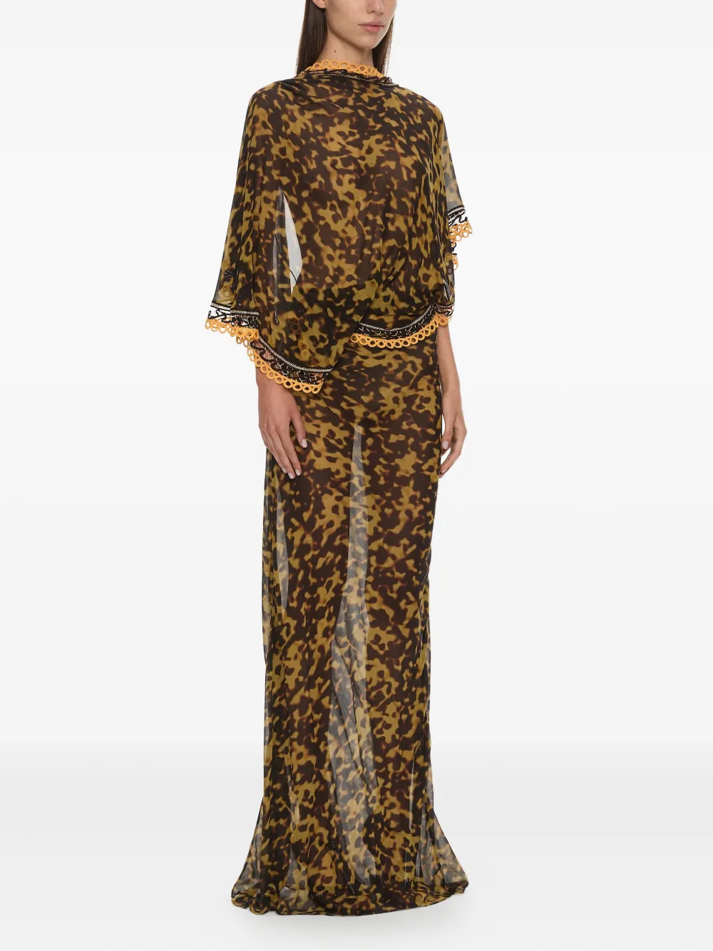 Christopher Esber Roule gedrapeerde maxi-jurk Bruin