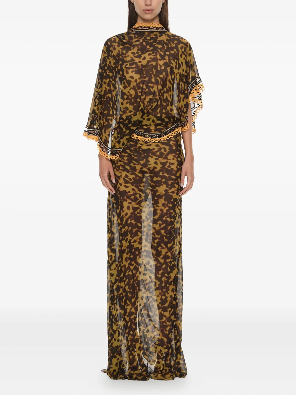 Christopher Esber Roule draped maxi dress | Brown | Image 1