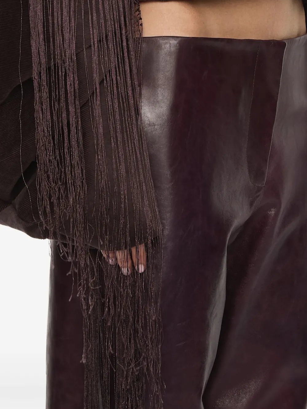 Christopher Esber Redux leren broek Bruin