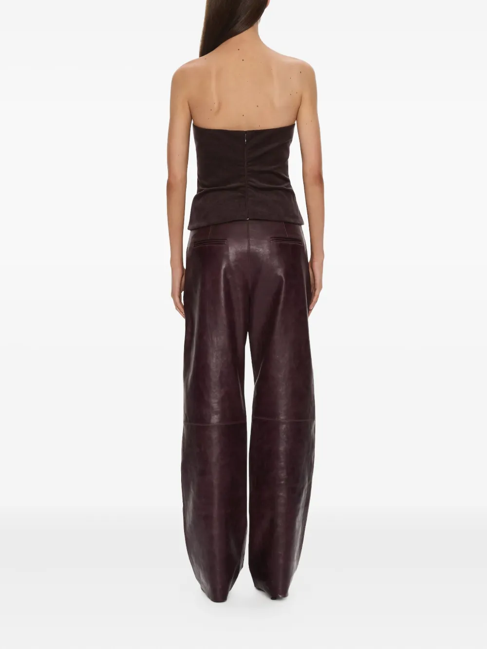 Christopher Esber Corduroy Sculptured Bustier In Brown