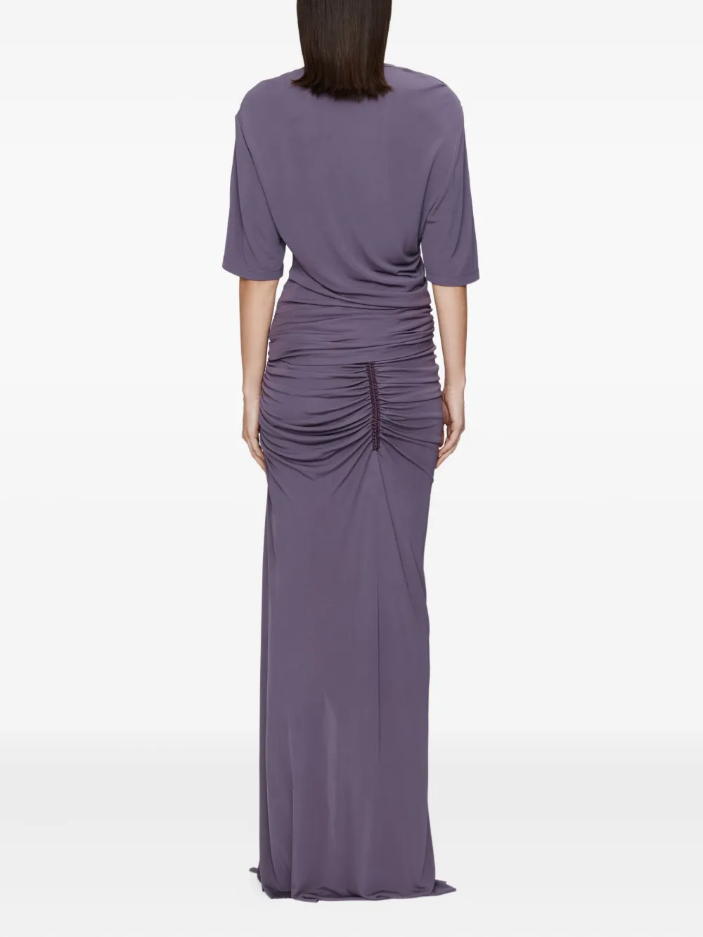 Christopher Esber Shibari Jersey Maxi Skirt In Purple
