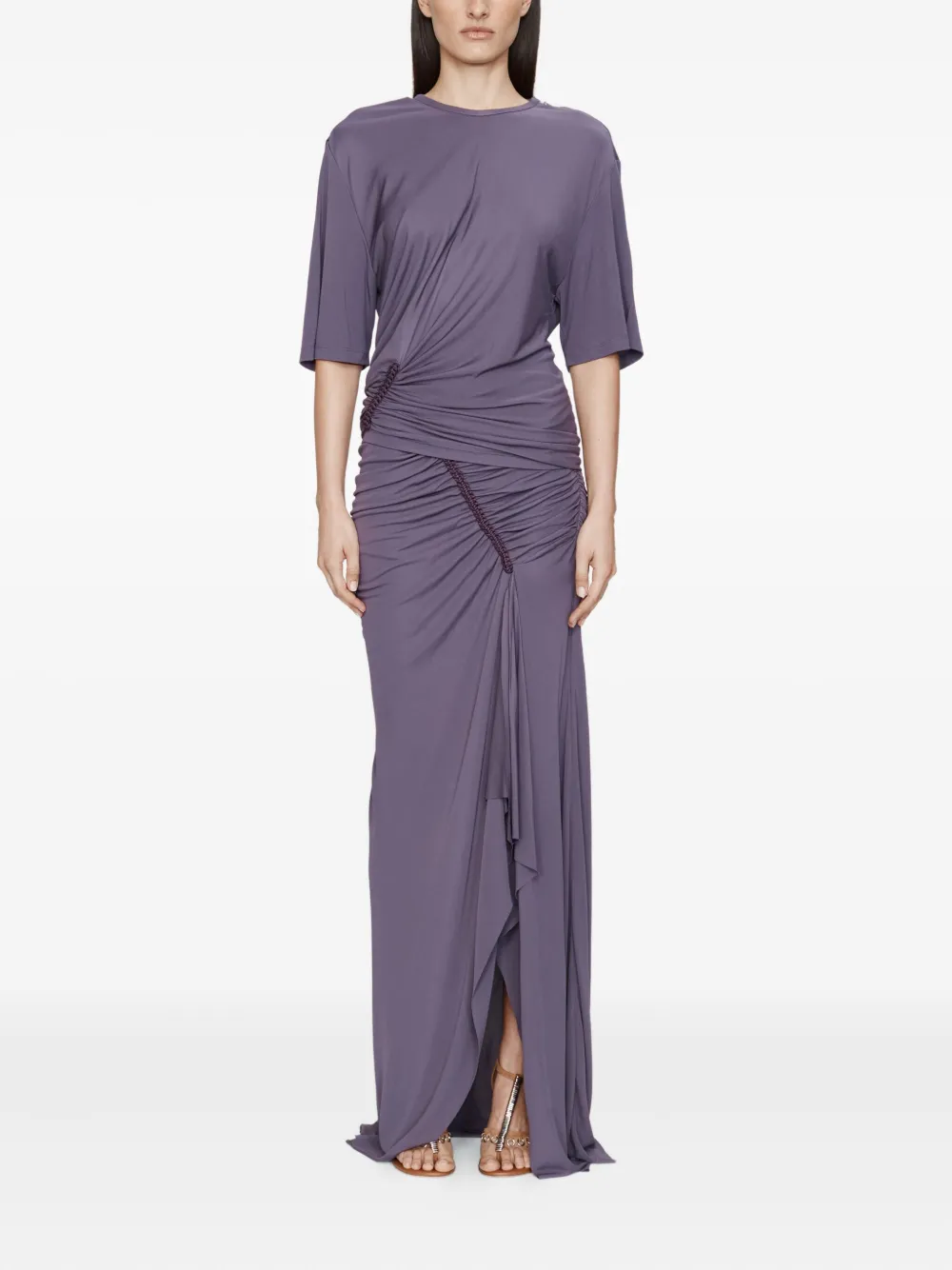Christopher Esber Shibari Jersey Maxi Skirt In Purple
