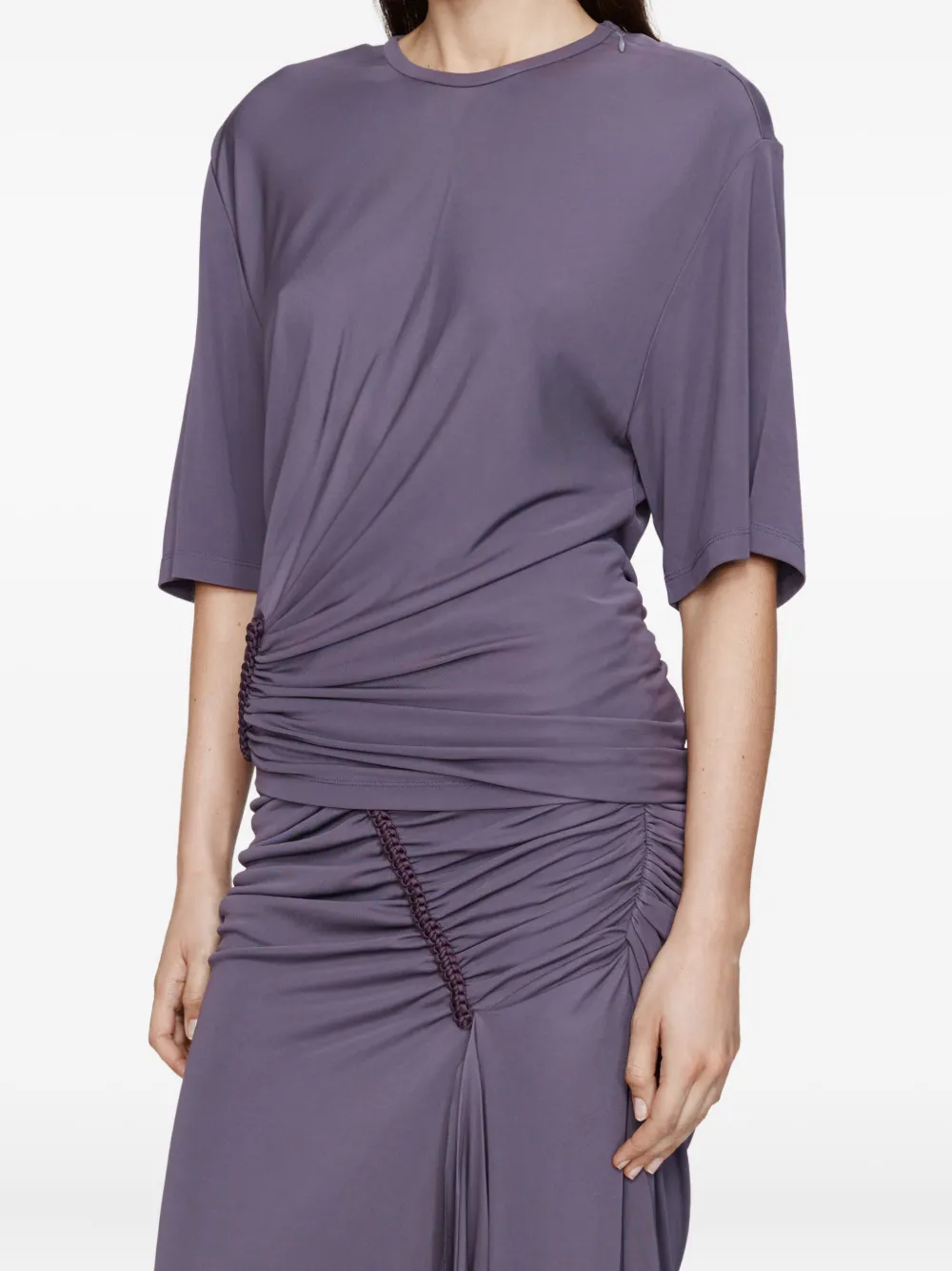 Christopher Esber Shibari Jersey Maxi Skirt In Purple