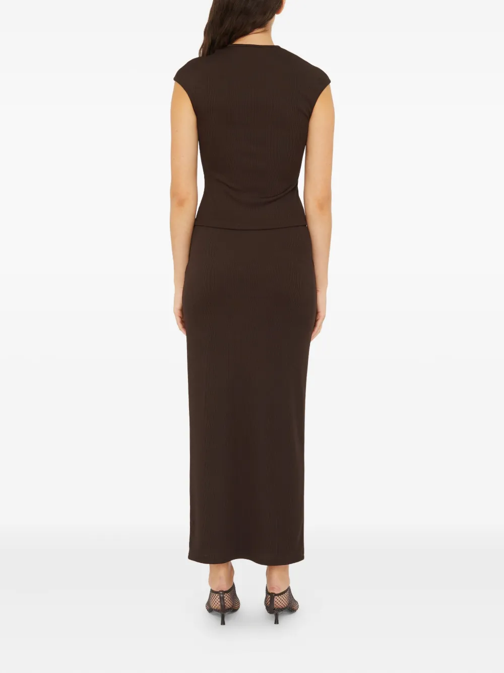 Christopher Esber Stone Ruched Maxi Skirt In Multi