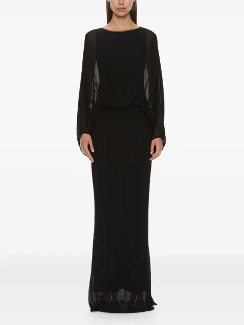 Christopher Esber lattice-lace silk maxi dress