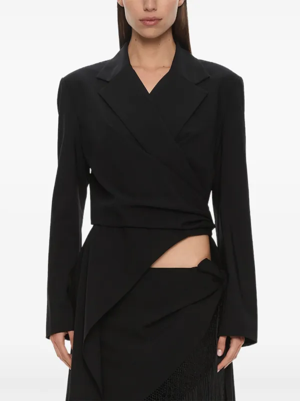 Christopher Esber Unravel Macramé Blazer in Black