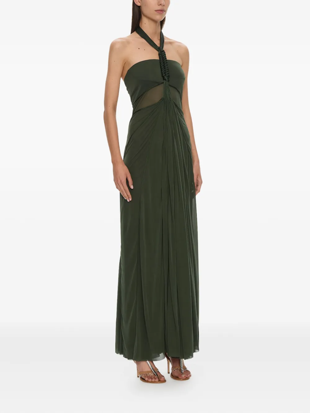 Christopher Esber Solea maxi-jurk - Groen